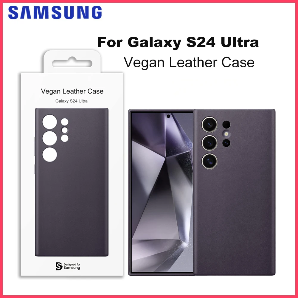 

Оригинальный веганский кожаный чехол Samsung для Galaxy S24 Ultra, тонкий дизайн, веганский кожаный чехол GP-FPS928
