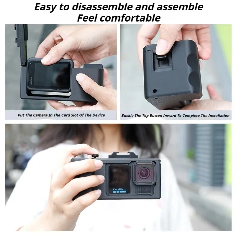 For GoPro Hero 9/10/11/12/13 StreetGrip Vlog Holder Photo Handle Sports Camera Quick Release Grip Holder GOPRO Shoot Accessories - view 4