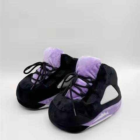 little kids age 1-4 basketball trainer slippers winter warm funny slides indoor slippers