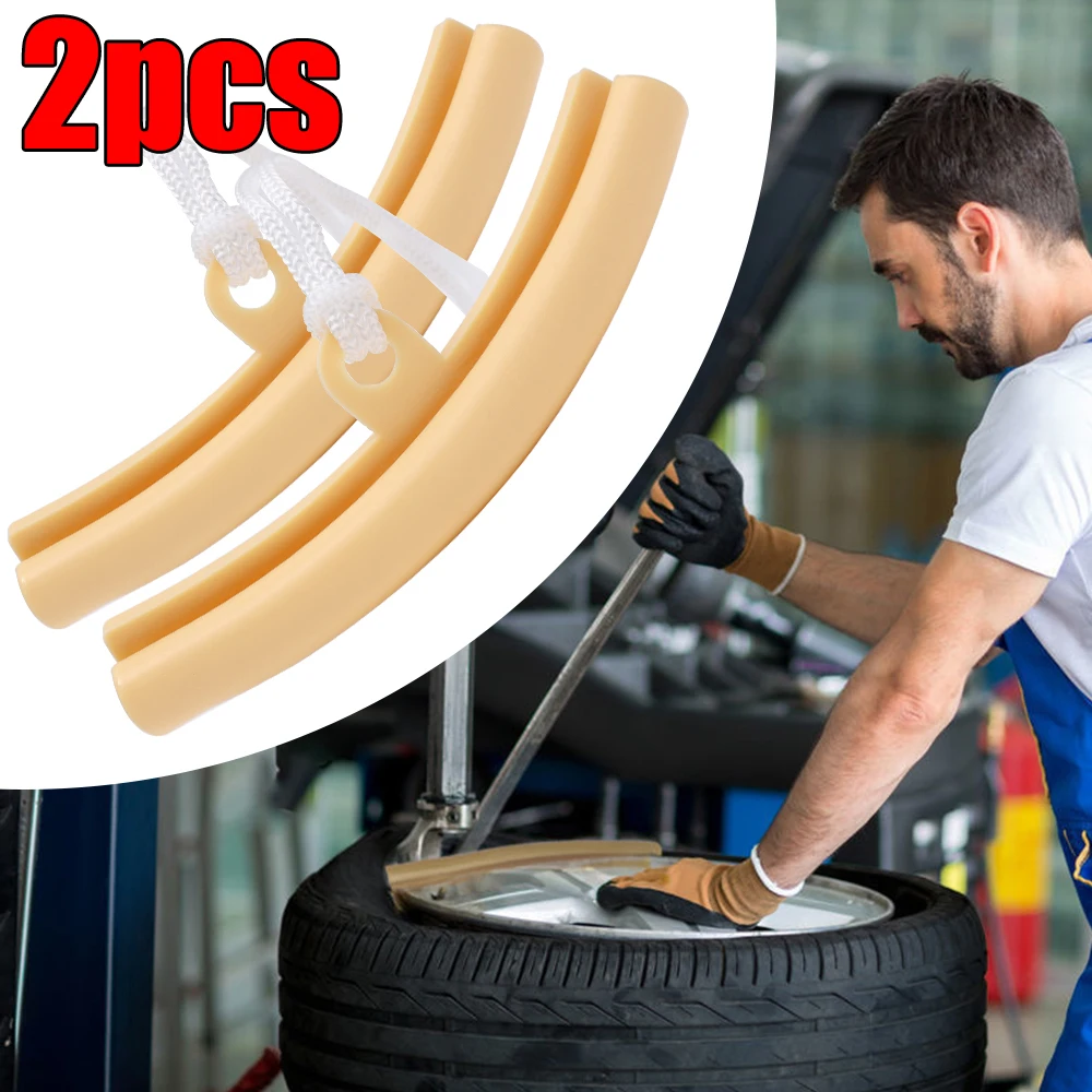 

2Pcs Wheel Guard Rim Protectors Car Motorcycle Tire Changing Steel Ring Protective Sleeves Tyre Wheel Rim Edge Protection Cover