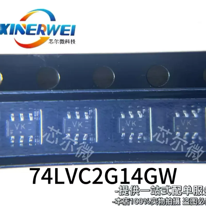 10-100pcs brand new original 74LVC2G14GW SOT363 silk screen VK VK chip inverter 74LVC2G14GW