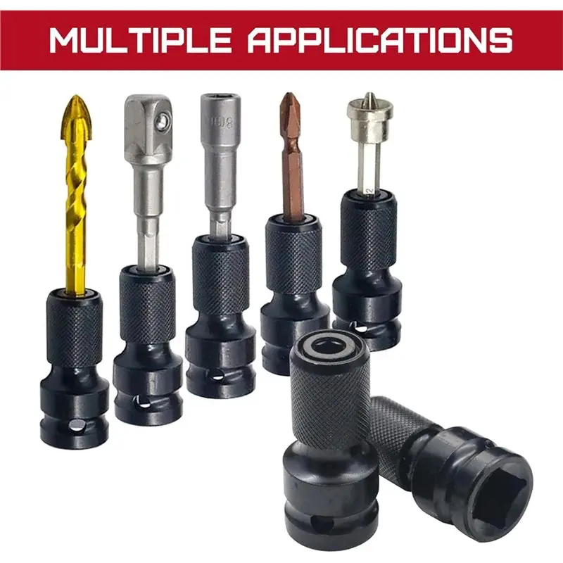 A02M-Self-Tightening Drill Chuck,1/2-20UNF Mounting Clamp 1.5-13Mm Drilling Tool Kit 2 Pcs Conversion Adapters