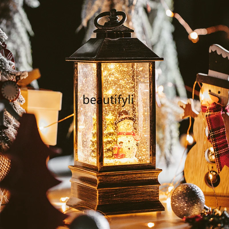 

Snowflake Girl Revolving Wind Lantern Music Box Crystal Ball Music Box Christmas Gift Santa Claus Christmas Tree