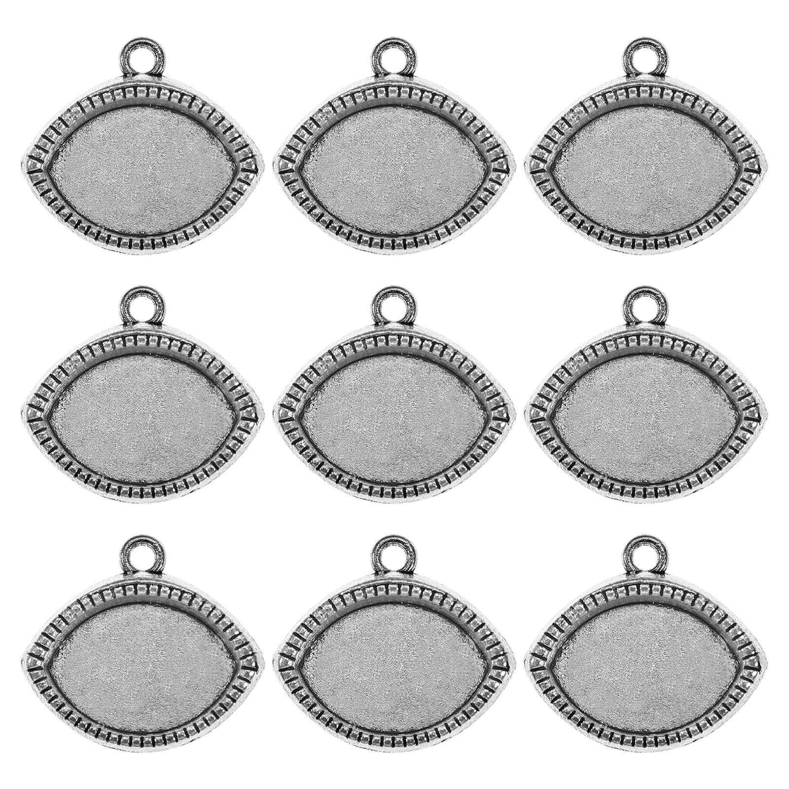 

30Pcs Pendant Tray Necklace Alloy Base Setting Frame Charm Bezel Jewelry Making Accessory for Hanging Decor