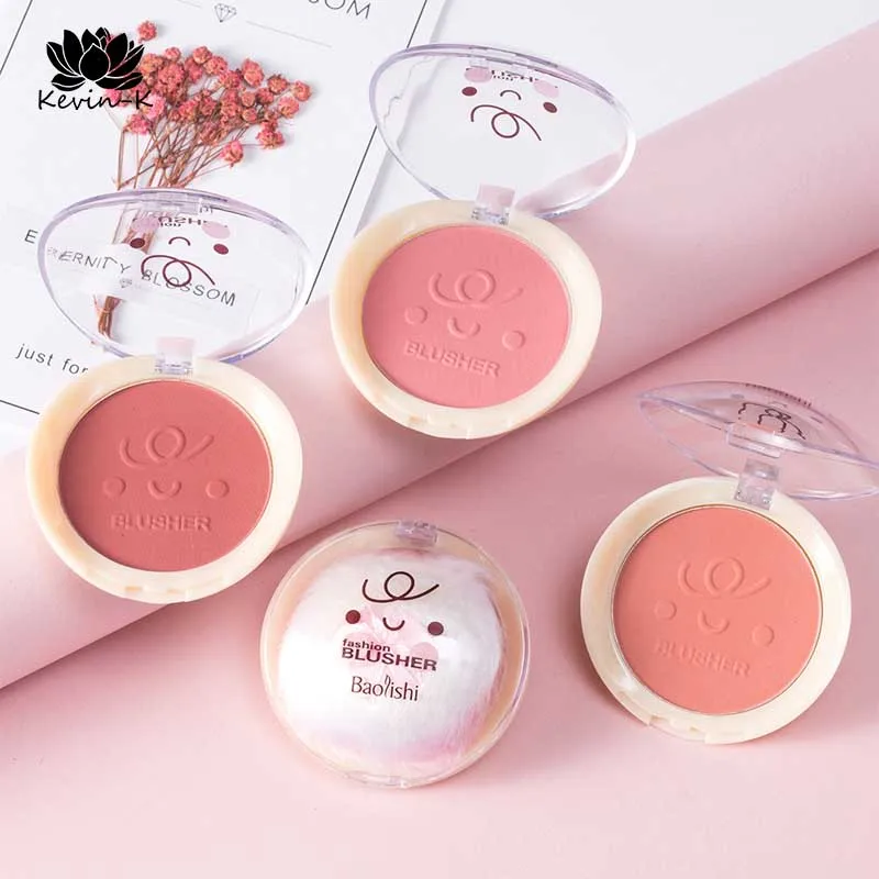 Slightly drunk blush cute embossed peach orange powder matte natural monochrome blush focallure peach pinkmakeup makeup products