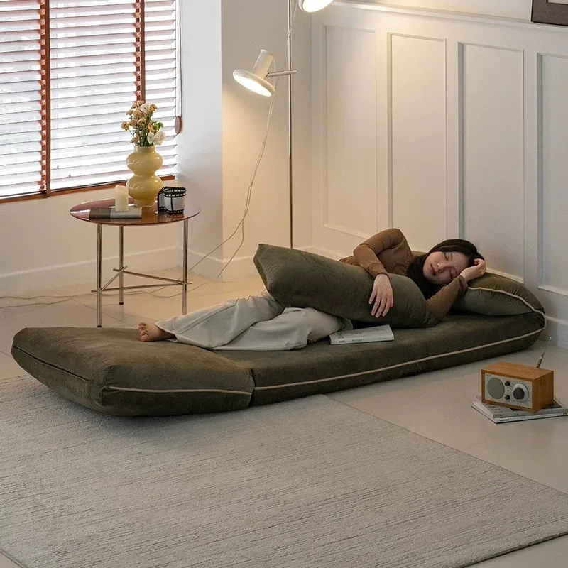 Lazy Sofa Bedroom Sleepable Balcony Multi functional Leisure Lounge Chair Tatami Small Sofa Small House Floor Lounge Chair