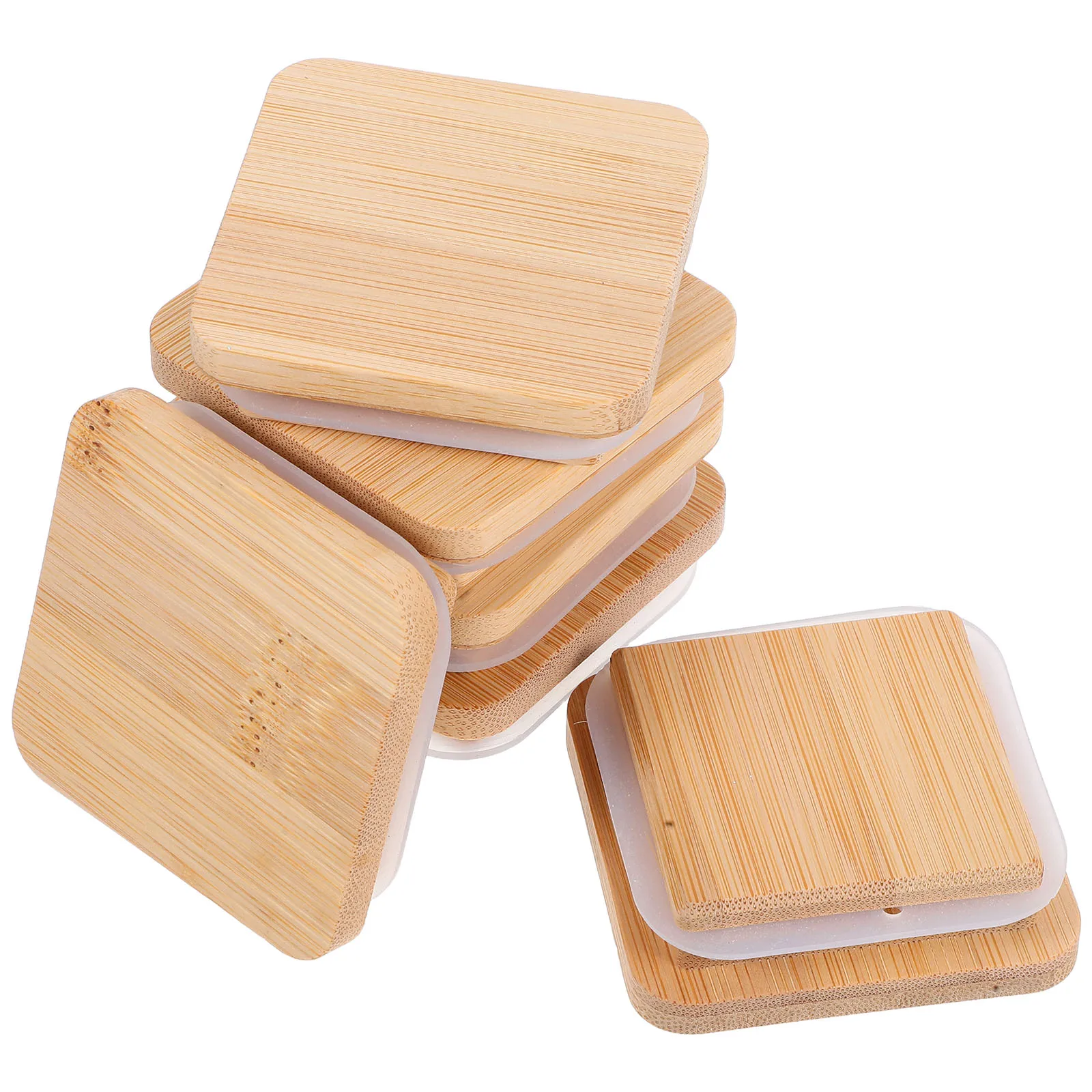 

6pcs Multifunctional Bamboo Lids Airtight Seals for Canning Mason Jars Storage Containers Yogurt Vessels