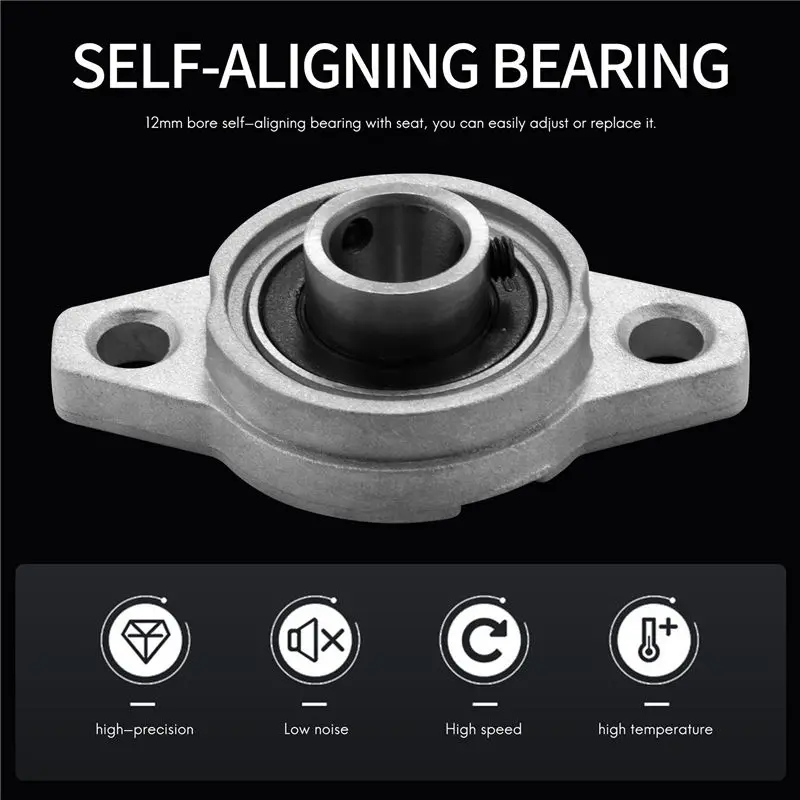 dt17-20pcs-kfl001-12mm-zinc-alloy-self-aligning-pillow-block-flange-bearing-rhombic-bearing-housing