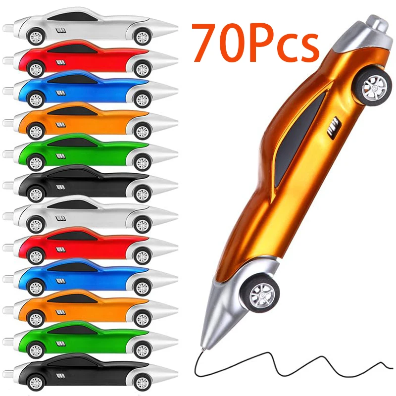 

70Pcs Car Shape Ballpoint Pens New Fancy Shape Rolling Car Pen Cute Stationery New Car Ballpoint Pen