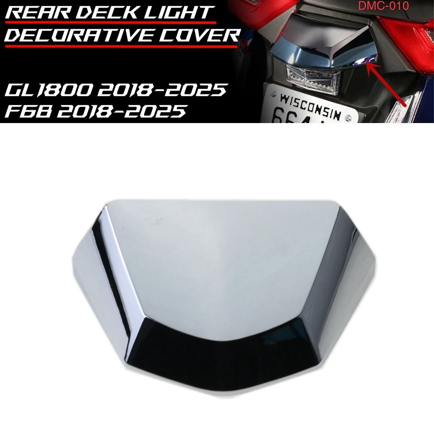 

GL1800 Motorcycle Rear License Plate lamp Decorative Cover For Honda GoldWing GL1800 / F6B 2018-2025 ABS Plastic Chrome