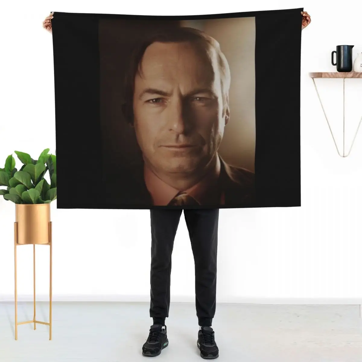 

3D Saul Goodman Meme Throw Blanket Cozy Napping Blanket Gift for Mom Dad