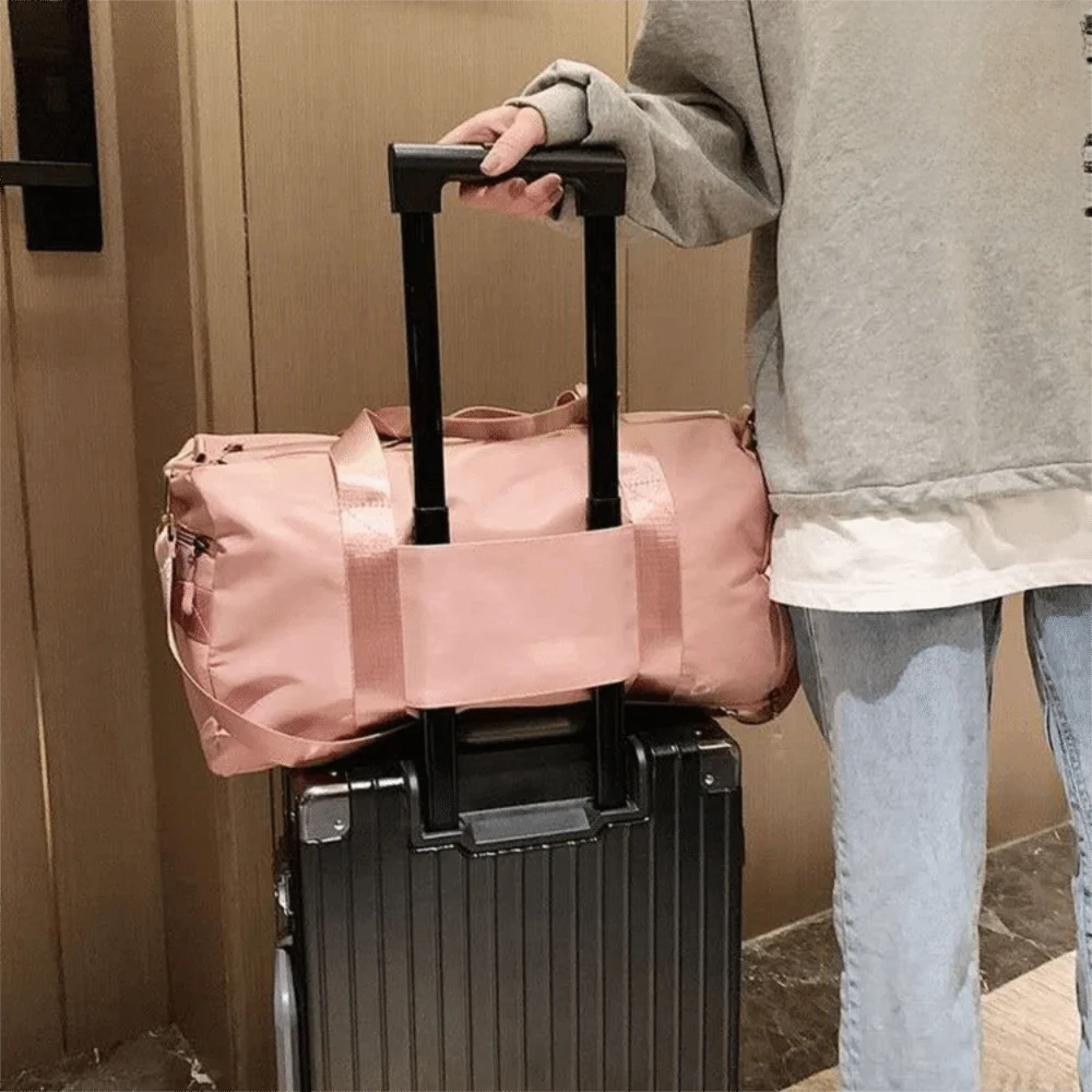 

Oxford Travel Luggage Bag Short Distance Multi Layered Large Capacity Handbag with Shoe Compartment Multi-functional