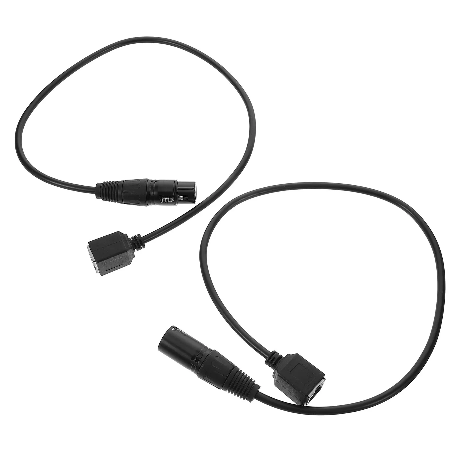 2Pcs Professional Stage Lighting Signal Cable 3 Core to Rj45 Female for Dj Events Concerts Theater Lighting Fixtures Data