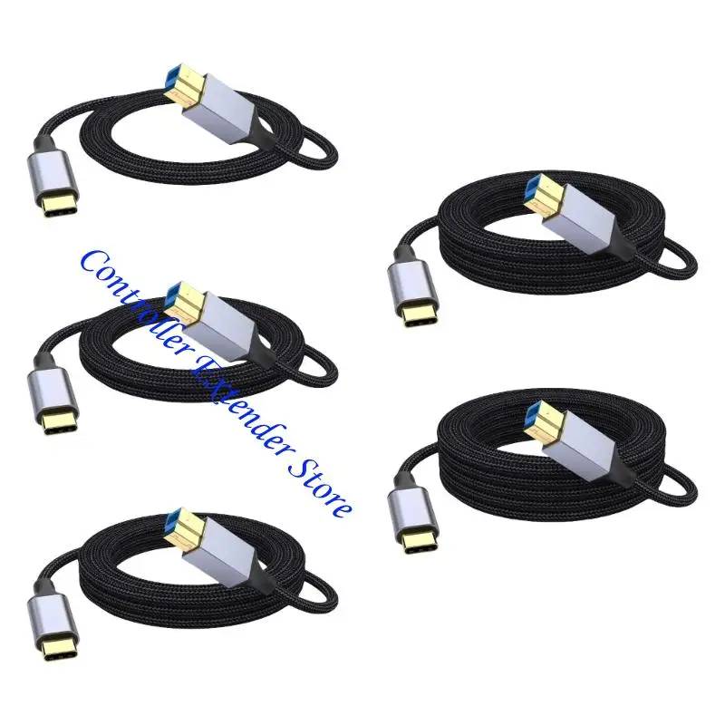 N84B NYLON من النوع C إلى USB B الطابعة سلك 10000+ اختبارات الانحناء السريعة والمتانة للماسحات الضوئية الصلبة الطابعات