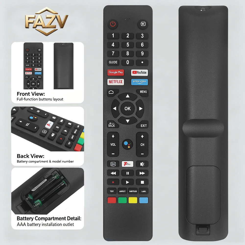 FAZV RM-C3250 Voice Remote for JVC LT-32/40/43/50/55/58/65CA690/790/890/810 Smart TV