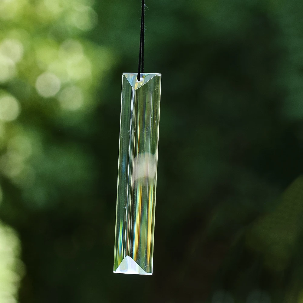 

Crystal Pendant Strip 10cm Long Bar Shape Prism Hanging Decoration Clear Glass Ornament Chandelier Window DIY Home Wedding Party