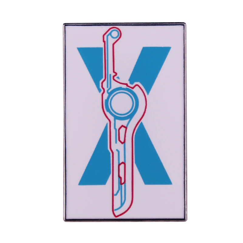 Xenoblade Chronicles A Mythical Sword Enamel Pin Game Shulk Monado Weapon Brooch Badge Jewelry