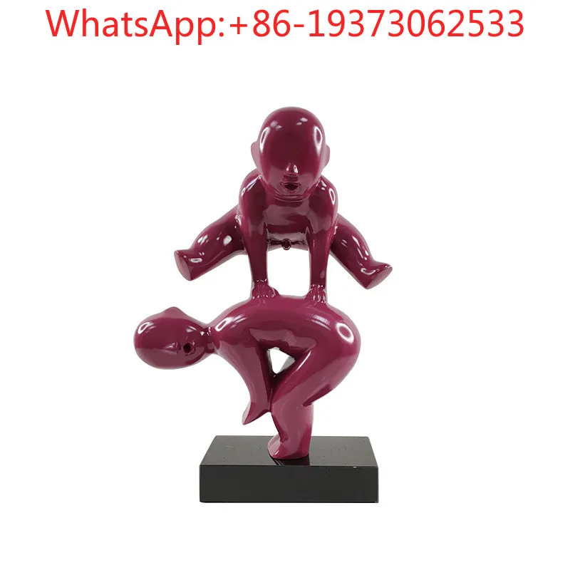Modern Creative Figure Tabletop Ornament Hotel Clubhouse Abstract Sculpture Art Soft Decoration view 5