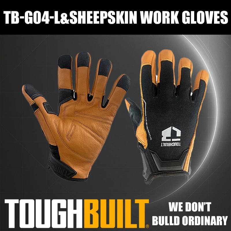 

TOUGHBUILT TB-G04-L / TB-G04-XL Sheepskin Work Gloves Hand Protection Power Tool Accessories
