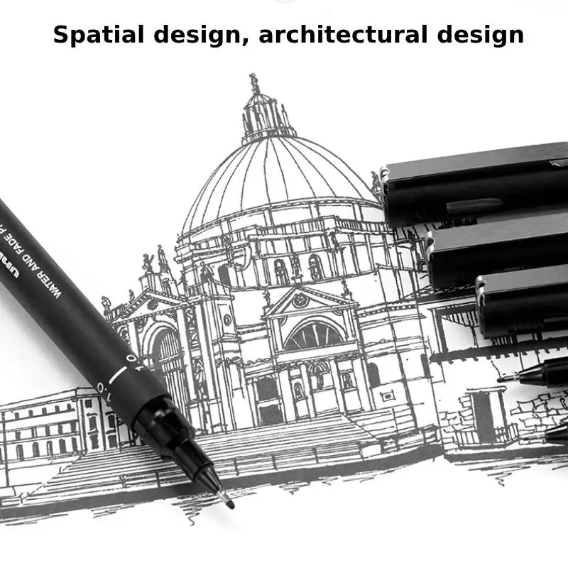 Imagem -03 - Uni Fineliner Desenho Canetas Assorted Precision Multiliner Pen Art Student Redação Esboço Marcador Comic Seringa Grupo Pin200