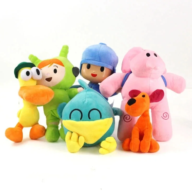 Let's Go Pocoyo Plush Doll Toys Elepant Elly Pato Fred Loula Sleepy Bird Plushie Cushion Stuffed Kids Christmas Birthday Gifts