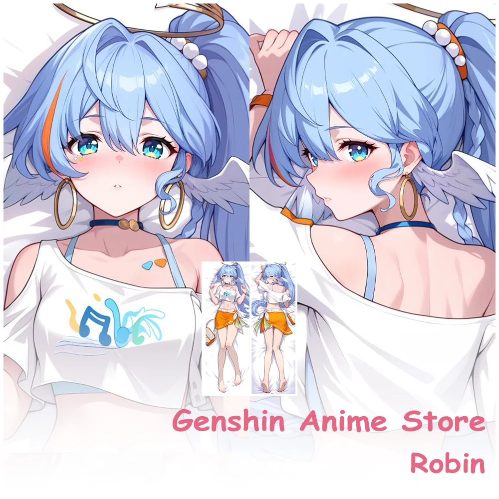 Anime Honkai Star Rail Robin Long Dakimakura Pillow Case Cartoon Double-Sided Printed Hugging Body Pillow Cover Cosplay Prop