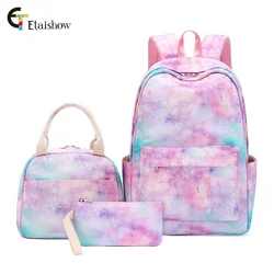 Comfortable and convenient backpack starry sky graffiti print primary school bag lightweight waterproof backpack