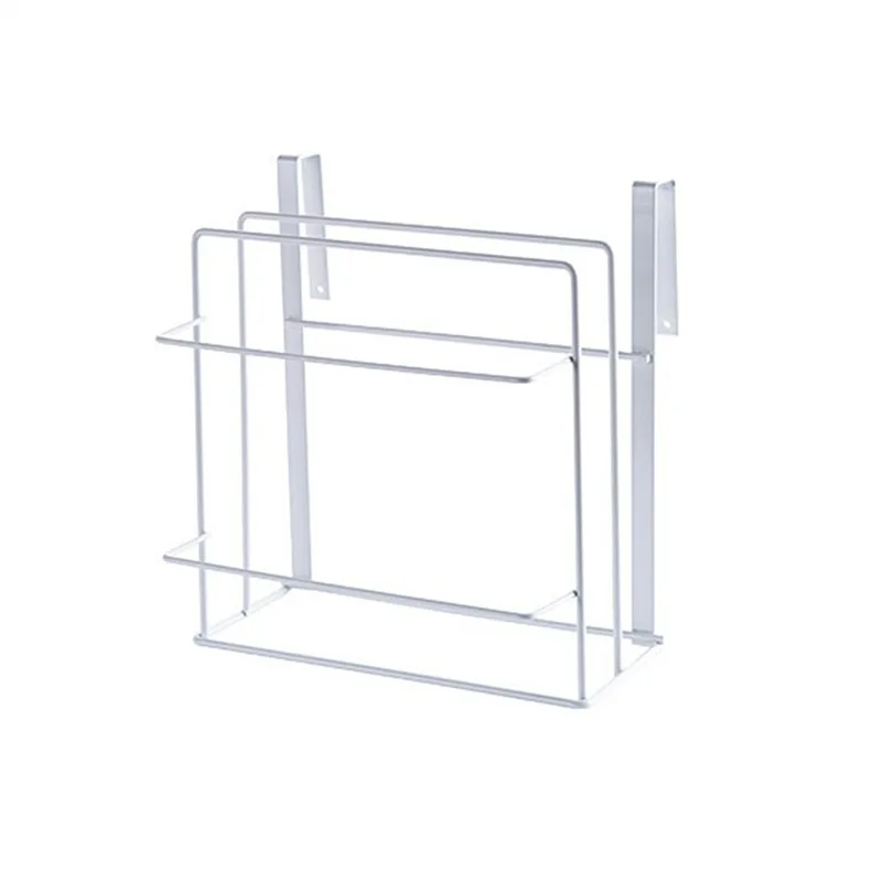 Stainless Steel Double Layer Cabinet Shelf Towel Holder Stand Chopping Board Storage Rack Wall Shelves Hanger Kitchen Accessorie