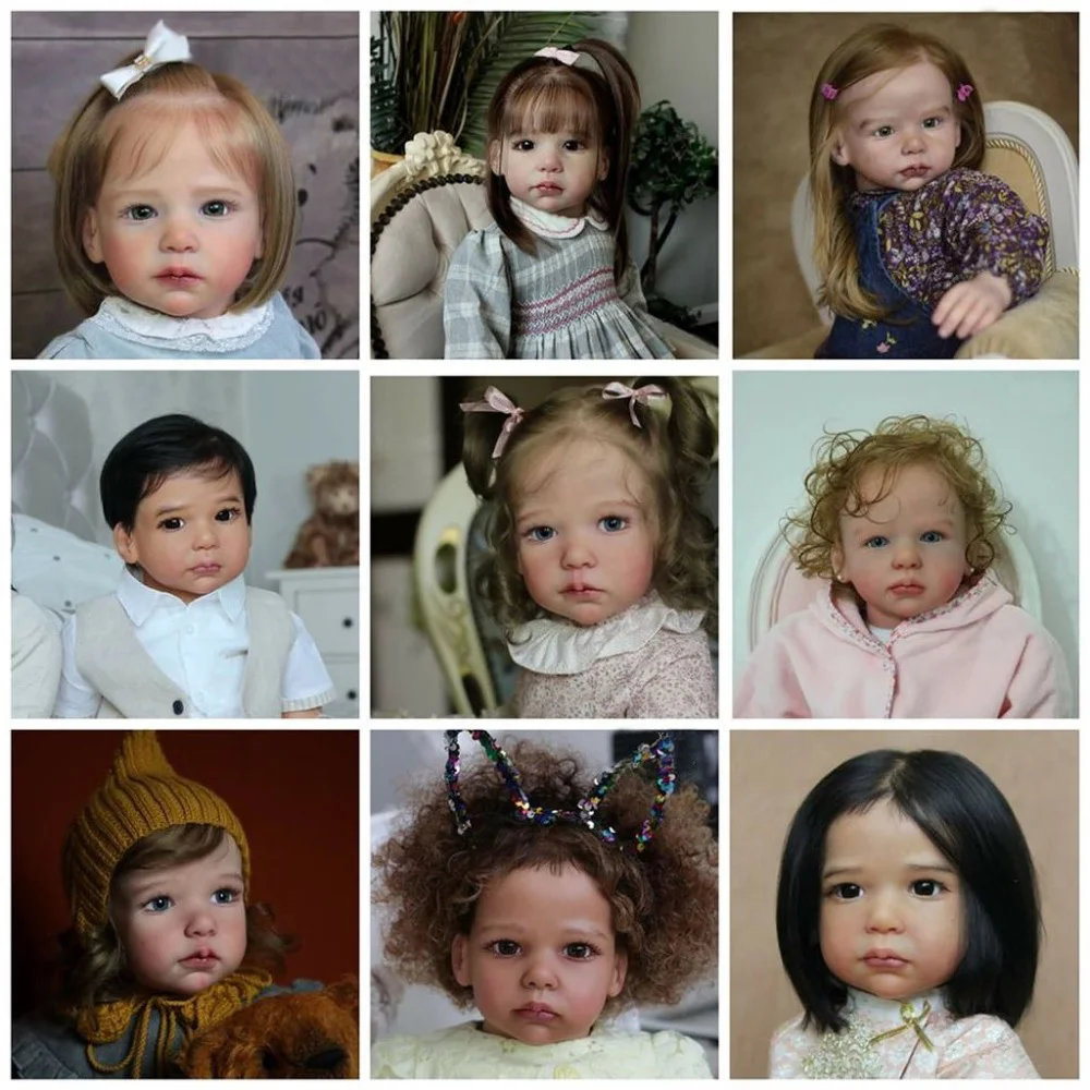 Reborn Baby Huge Doll 28inch Reborn Toddler Lilly Reborn Vinyl Toddler Doll Kit Unfinished Doll Parts Kids Toy for Birthday