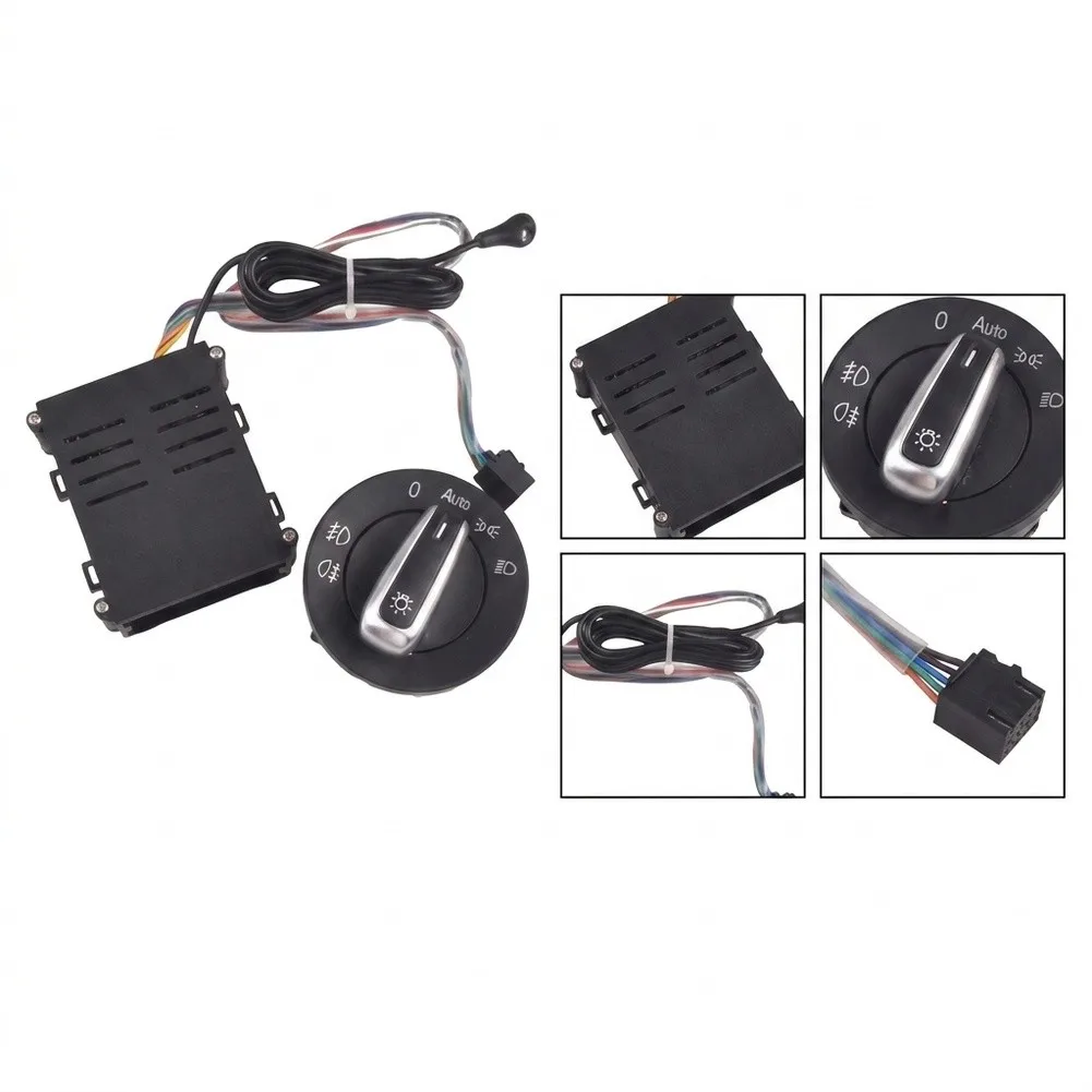 Auto Lighting Control Headlight Switch For Daily Driving Black Replacement Fog Light Switch Reliable Connection