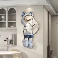Silent Creative Wall Clocks Simple Cartoon Led Fashion Nordic Living Room Wall Watch Led Art Mural Horloge Murale Home Design