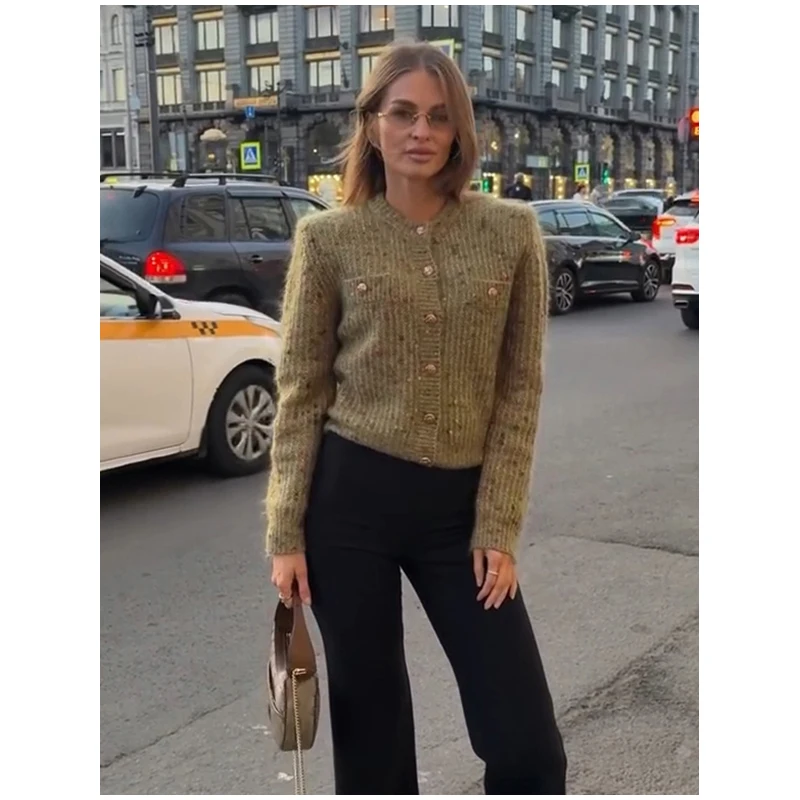 Solid Turtleneck Knit Short Pullover Women Chic Scarf Collar Full Sleeves Loose Warm Sweater 2026 Lady Daily Street Pullovers