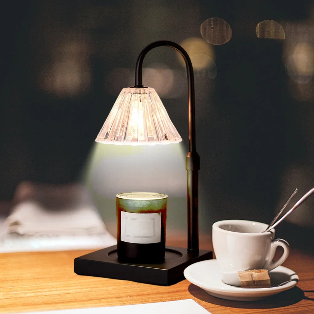 Electric Candle Heating Lamp Retro Candle Melt Warmer Light Dimming Switch Melting Wax Night Light Romantic Table Lamp Decor