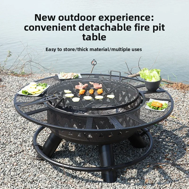 Outdoor Fire Pit Patio Bonfire Stove for Tea BBQ Indoor Safe Heating Charcoal Burner Camping