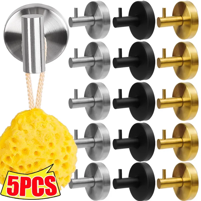 Gancho de ventosa de acero inoxidable, ganchos de montaje en pared de baño de vacío fuerte, bolsa de toallas impermeable, soportes para llaves, colgadores de pared reutilizables