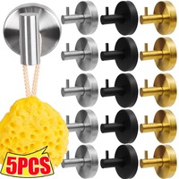 Stainless Steel Suction Cup Hook Strong Vacuum Bathroom Wall Mount Hooks Waterproof Towels Bag Key Holders Reusable Wall Hangers