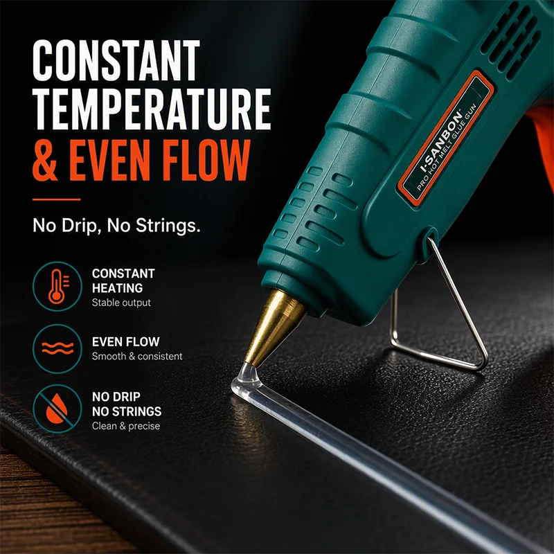 Professional 120W Hot Melt Glue Gun, Fast Heating Glue Gun for DIY Crafts Woodworking Repair, 11mm Sticks 100-240V Tool