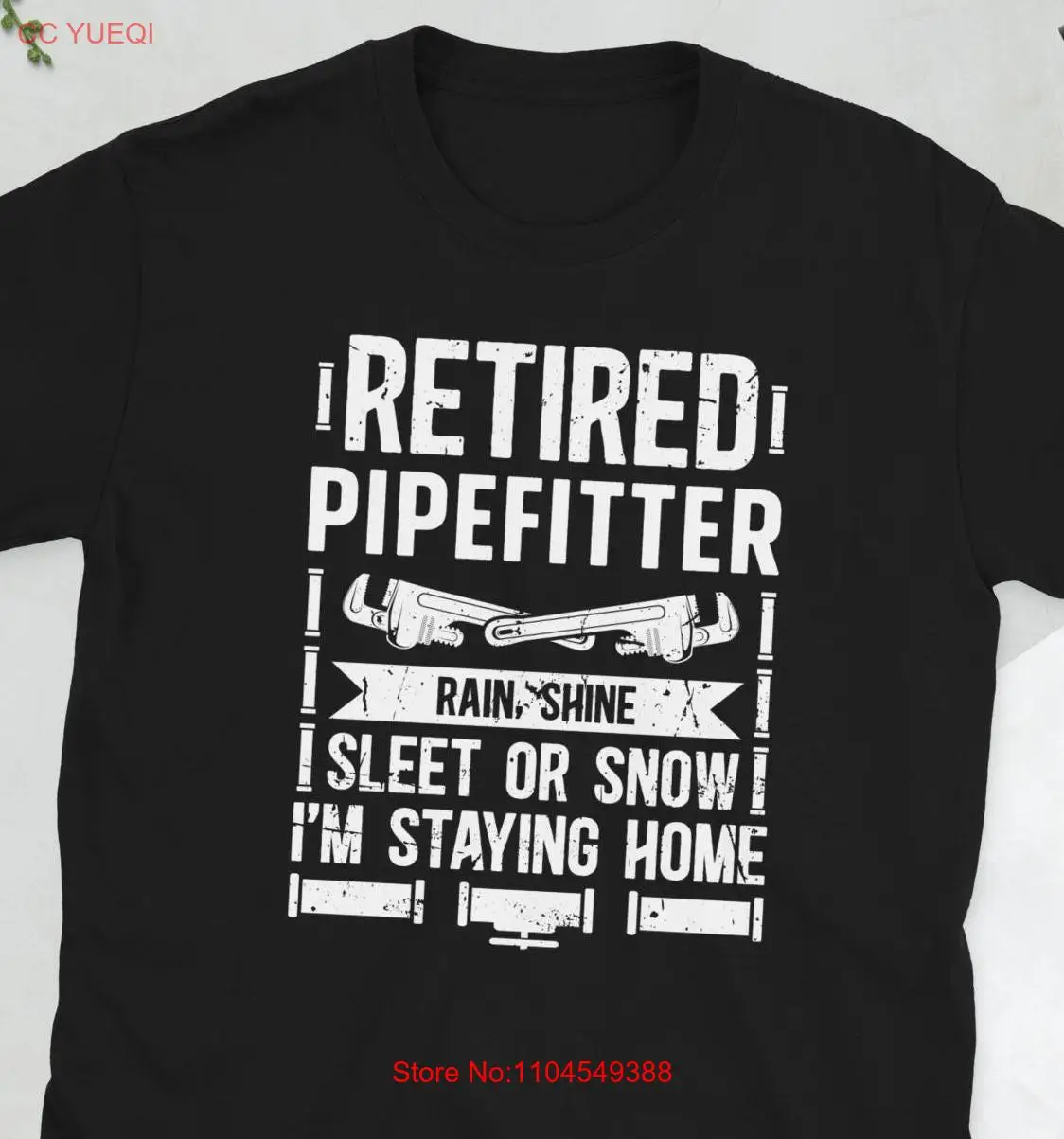 

Забавная футболка с длинными или короткими рукавами на пенсии Pipefitter Retirement