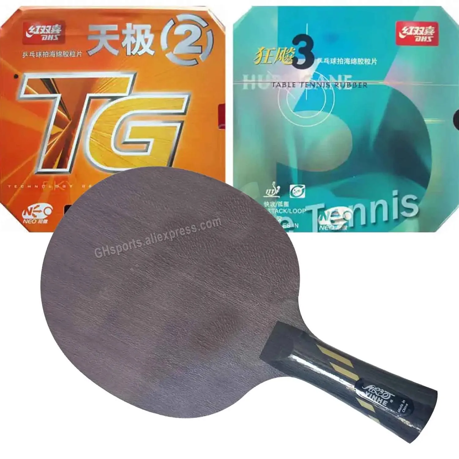 

YINHE Galaxy MC-2 with DHS NEO Hurricane 3 and NEO Skyline TG2 shakehandlong handle FL MC-2