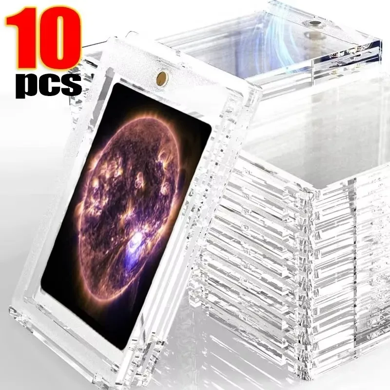 1/2/3/5/10 Pcs 35PT Magnetic Trading Card Holder Case For Kpop Idol Photo Cards Protector Baseball Sports Card Display Case
