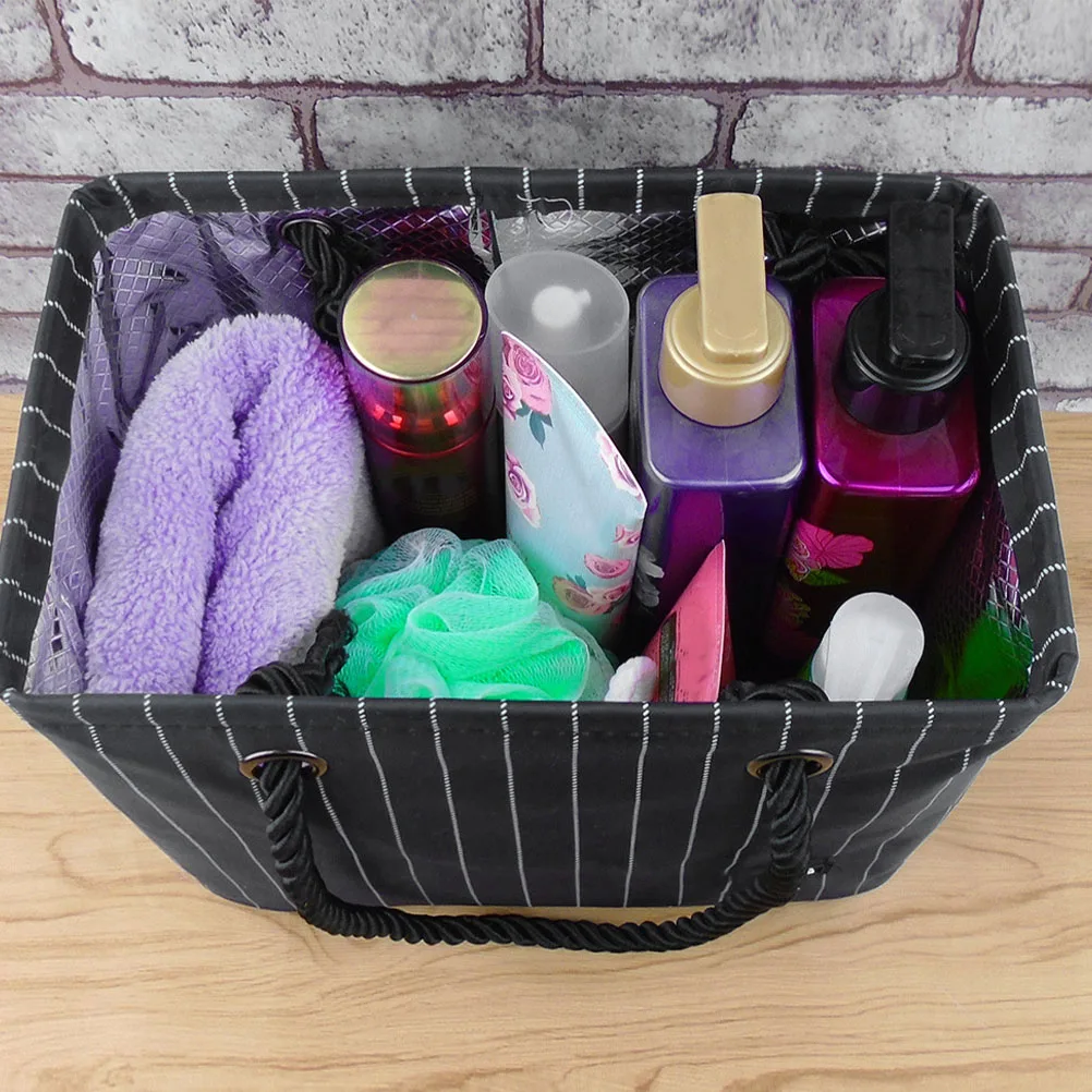 

Mens Toiletry Bags Bathing Basket Pocket Shower Tote Storage Organizer Black Man