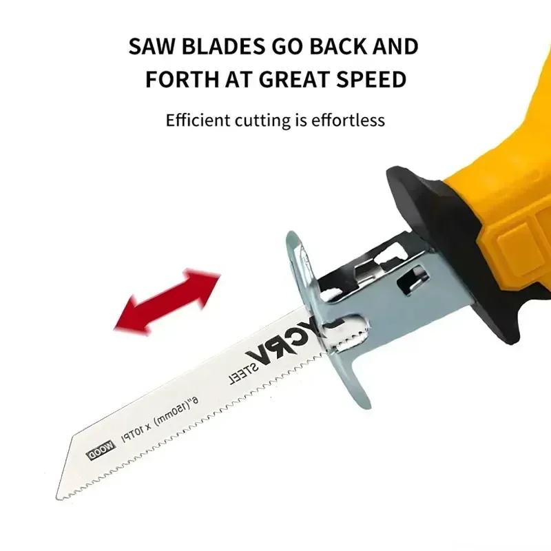 

Dewalt 2800RPM Cordless Reciprocating Saw 20V Brushless Electric Saw Multifunctional Metal Wood Pipe Cutting Saw Power Tool