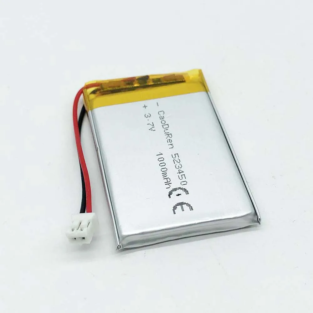 

Rechargeable 3.7V 1000Mah 523450 Polymer Ion Battery For MP3 MOBILE POWER CHARGING TREASURE POWER CAMERA POWER BANK TABLET
