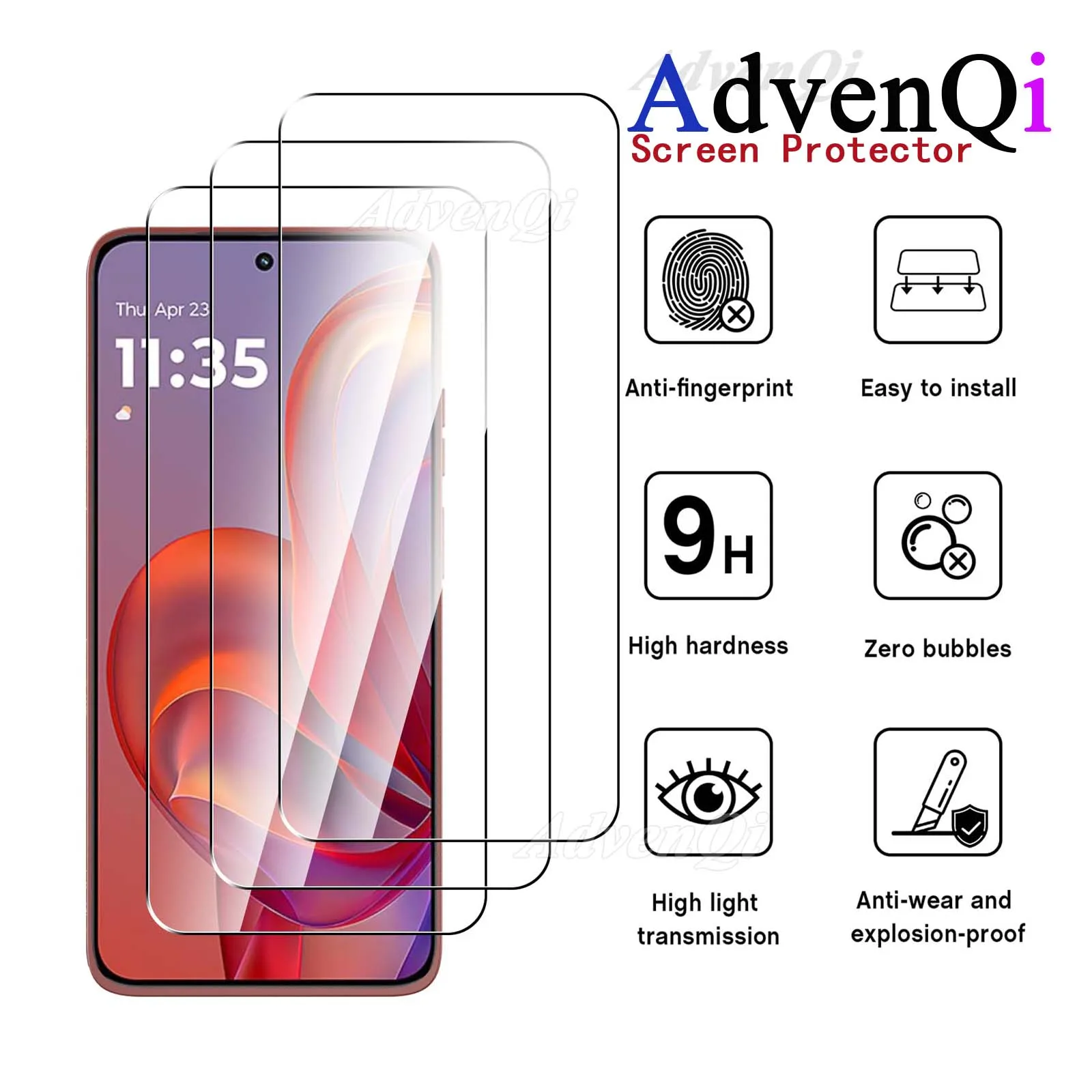 

For Motorola Edge 50 60 Neo Screen Protector Tempered Glass Crystal Mica 9H HD Clear Transparent Scratch Resistent Case Fit