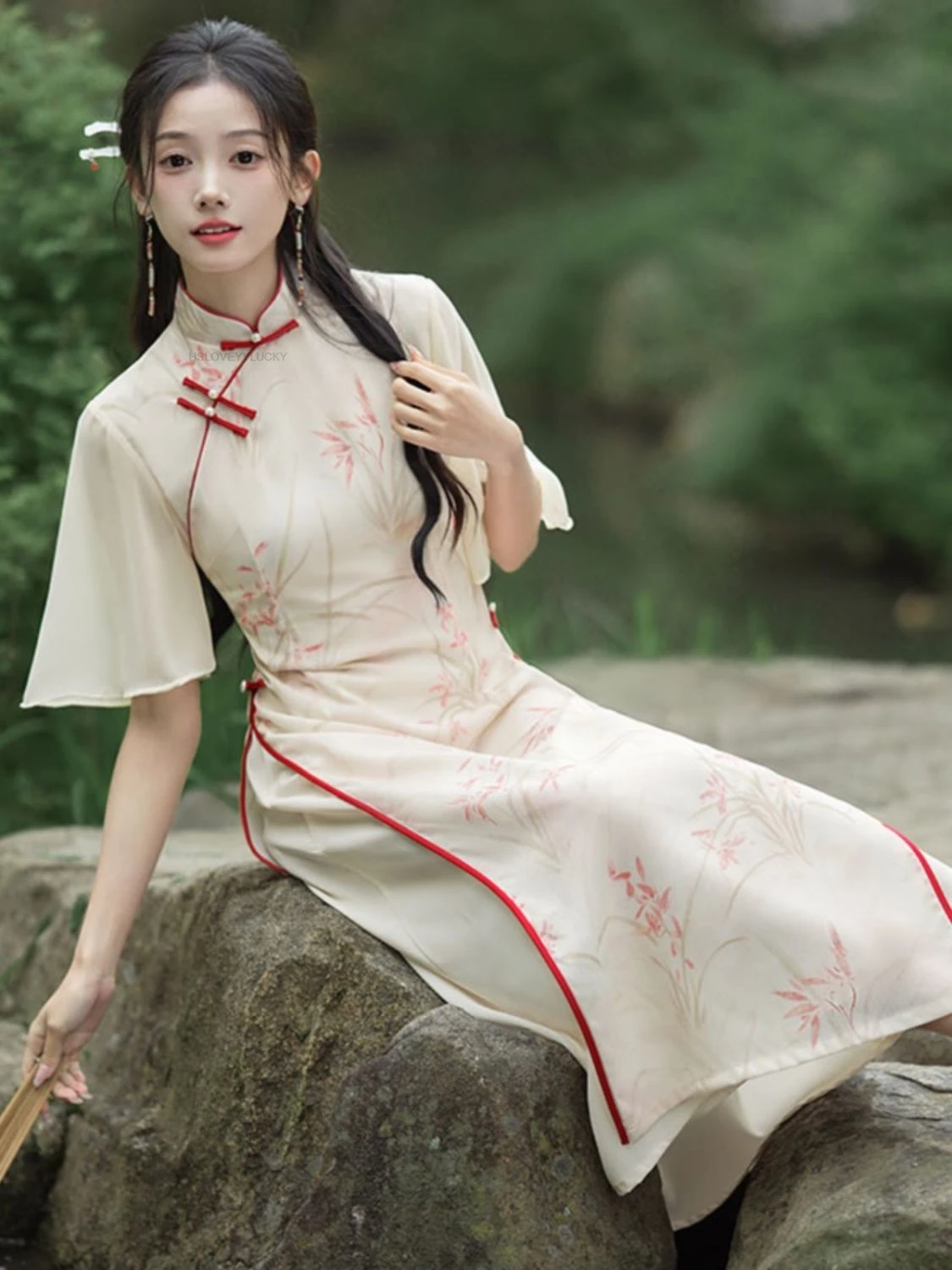 

Chinese Oriental Vietnam Ao Dai Women Cheongsam Qipao Dress Traditional Costumes Women Elegant Qipao Dress Cheongsam Dress