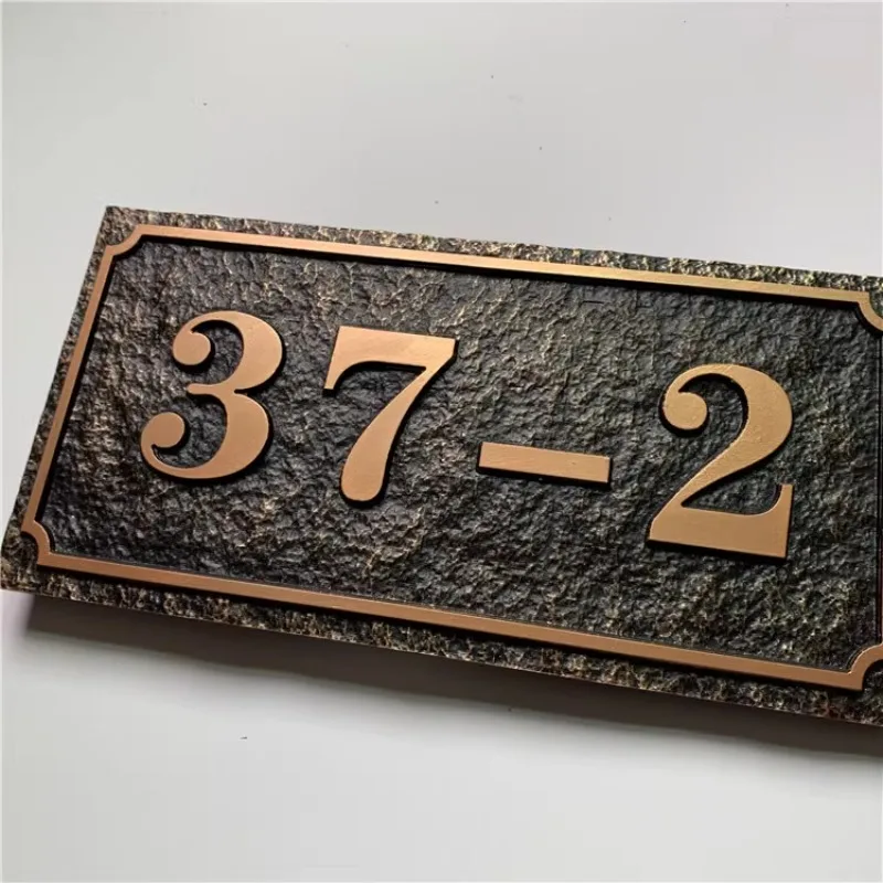 High-end antique house number villa club community apartment house number floor building aluminum alloy metal house number custo