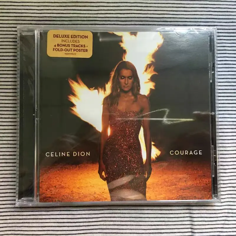 CD Celine Dion – Courage, Columbia 2019, Pop/Ballad/Electrónico, estándar de 16 pistas + Deluxe de 4 pistas