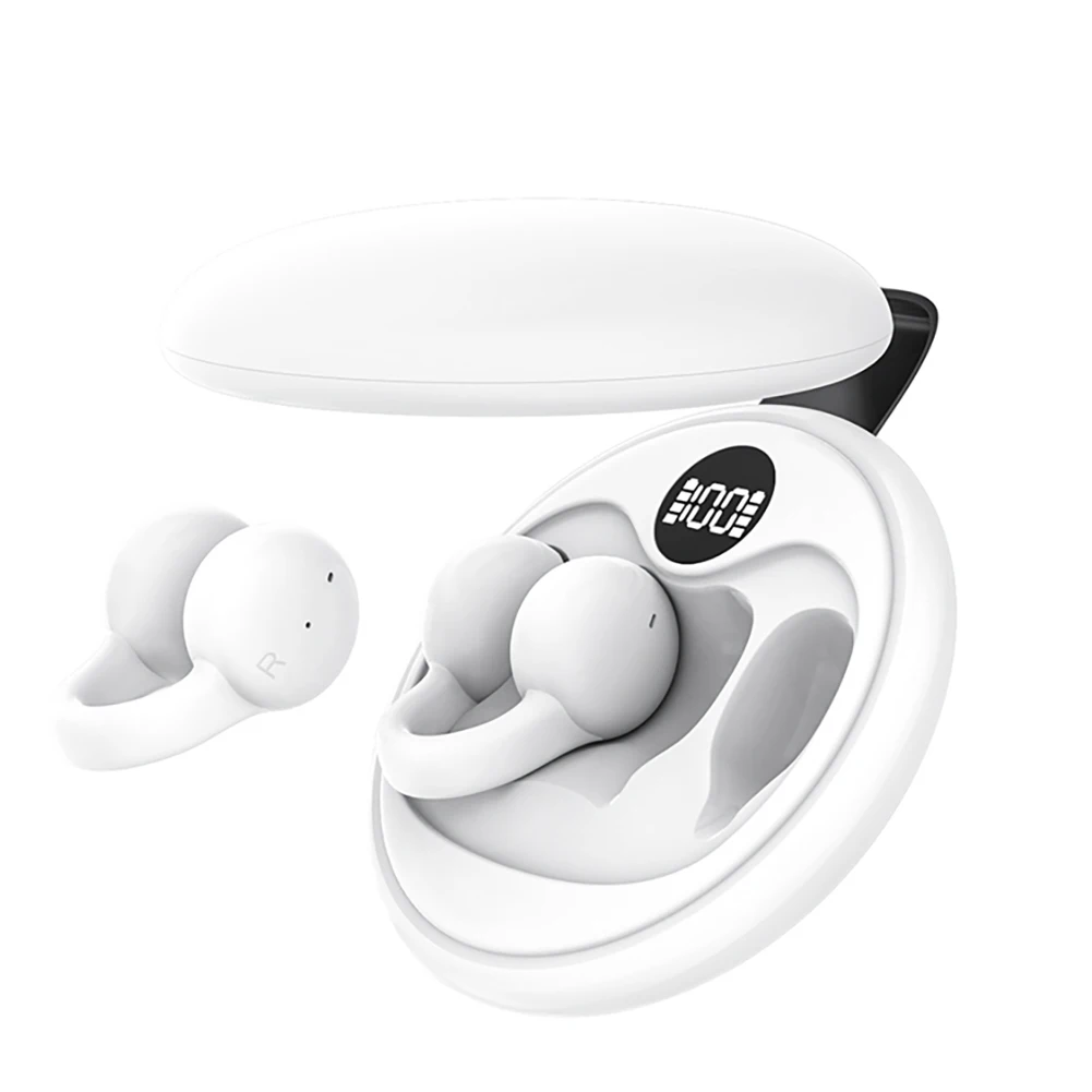 JM07 Wireless Earbuds Noise Canceling Open Ear Headset Stereo Headphones For Phone Computer Laptop Tablet