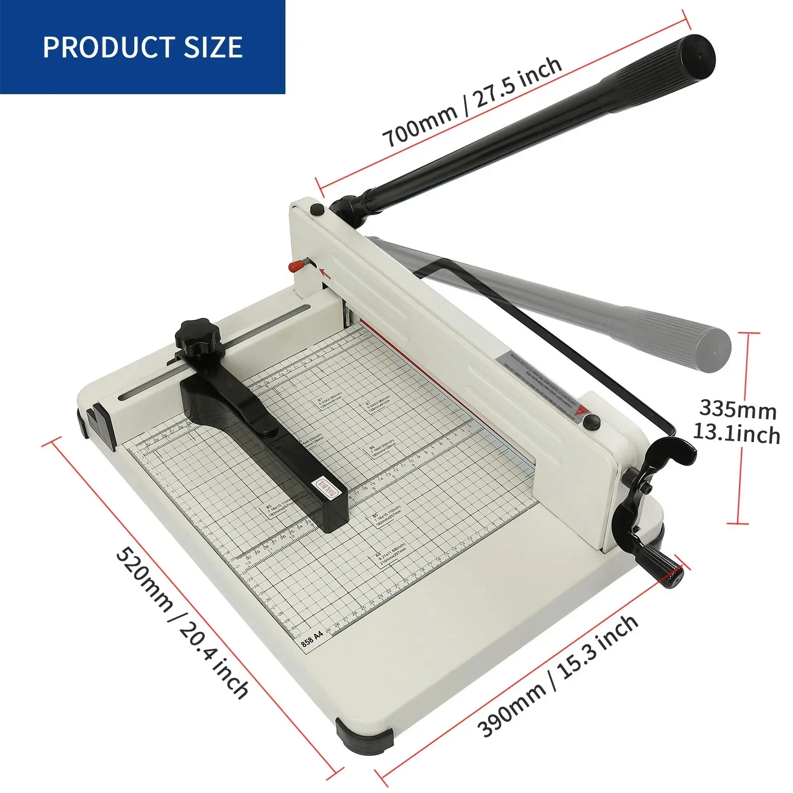 New Design Heavy Duty Paper Cutter 858 A4 Manual Thick Layer Paper Cutter For Office