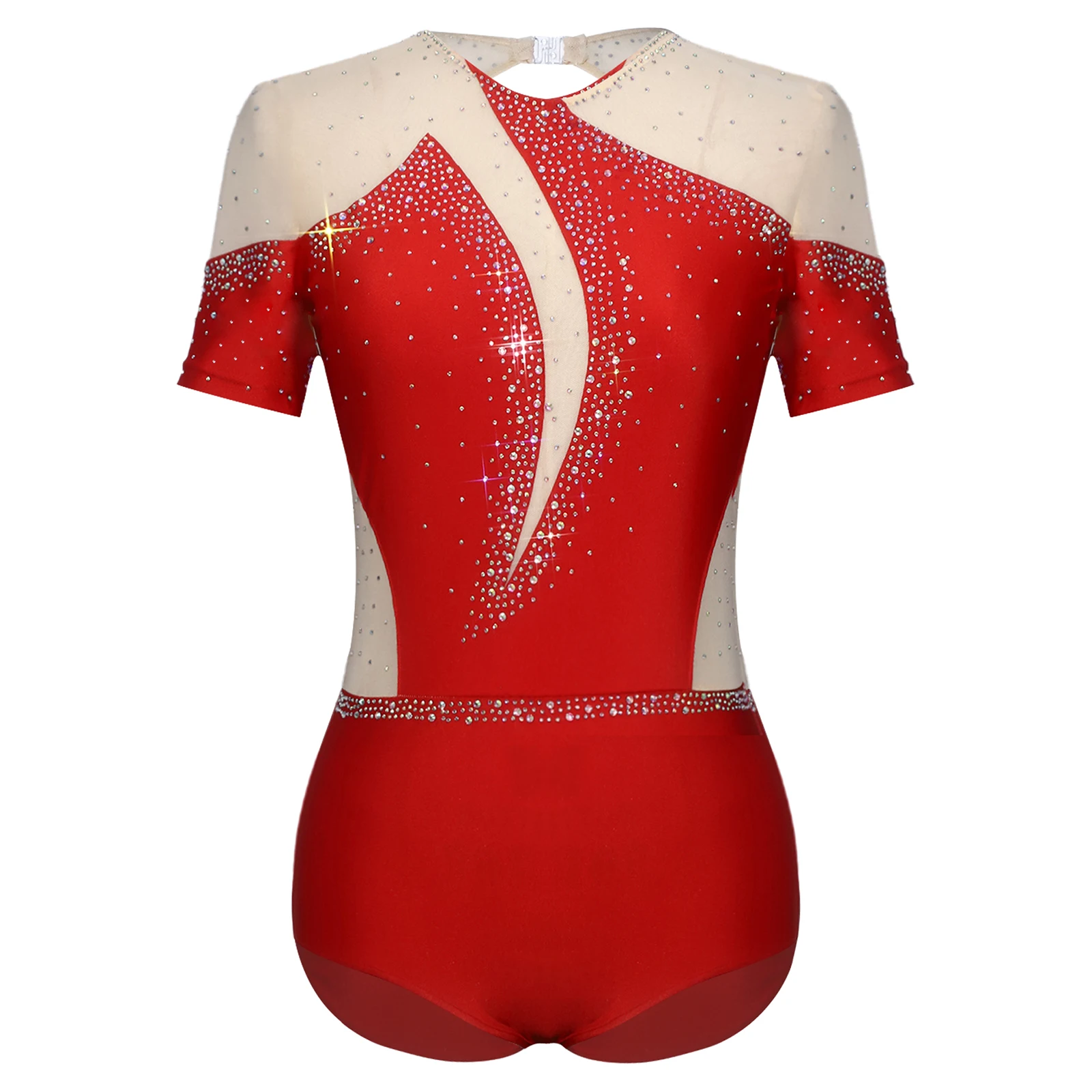 Justaucorps de danse artistique pour femmes, maillot de Ballet, combinaison avec strass, collants de gymnastique, vêtements de danse